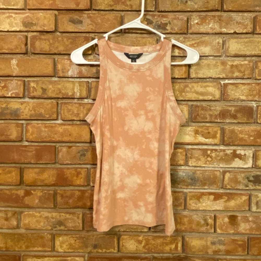 Simply Vera Vera Wang Peach Tie-Dye Tank Top